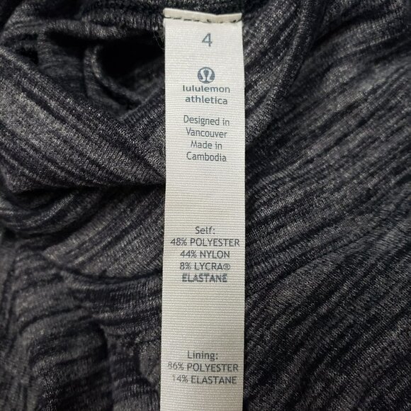 Lululemon &go Take Off Top Womens 4‎ Heathered Black Long Sleeve Open Back - Picture 7 of 8